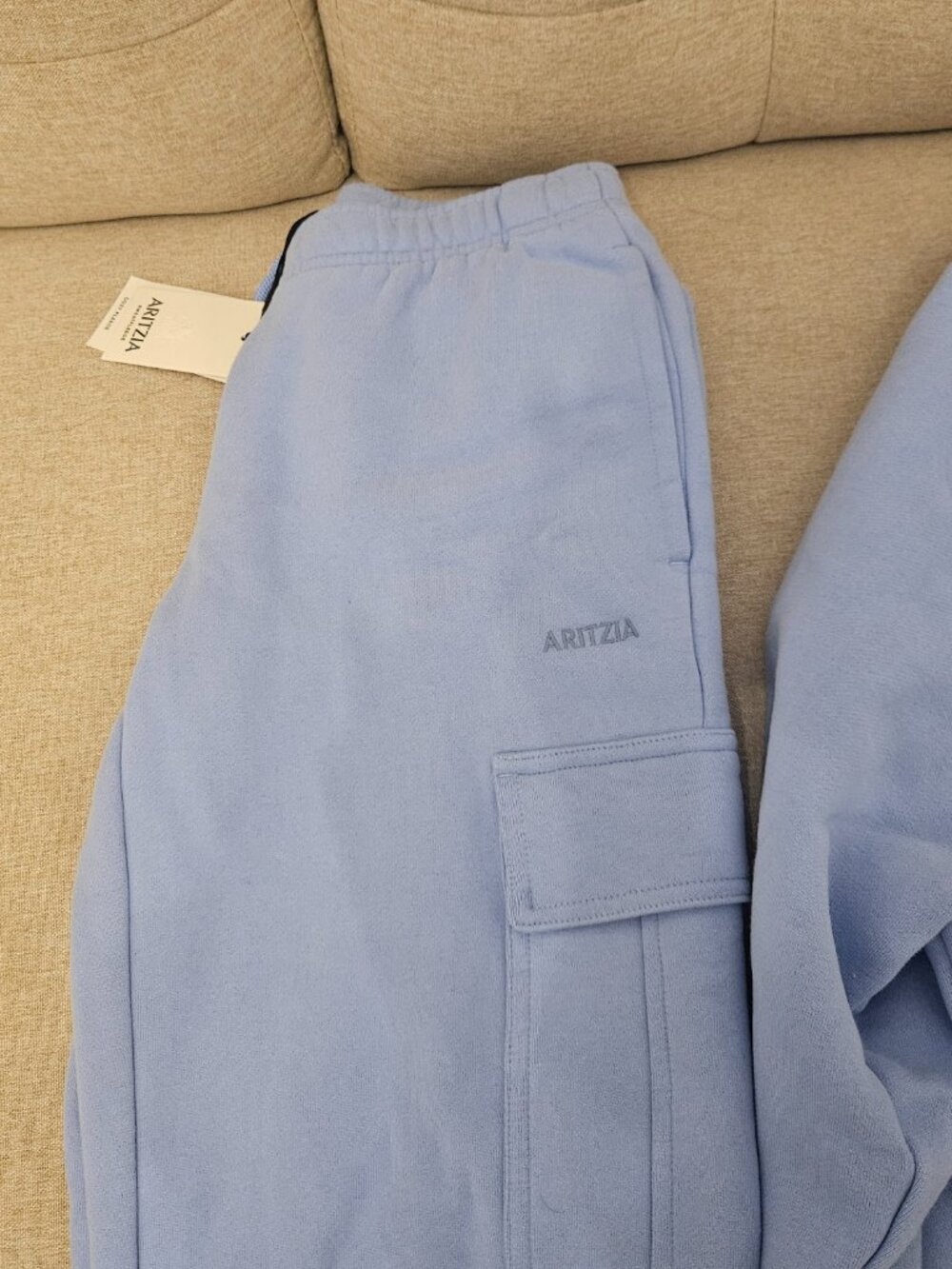 New aritzia sweat set, mega hoodie with mega straight cargo sweatpants - Picture 2 of 5